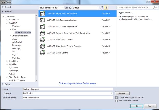 Create Web Application